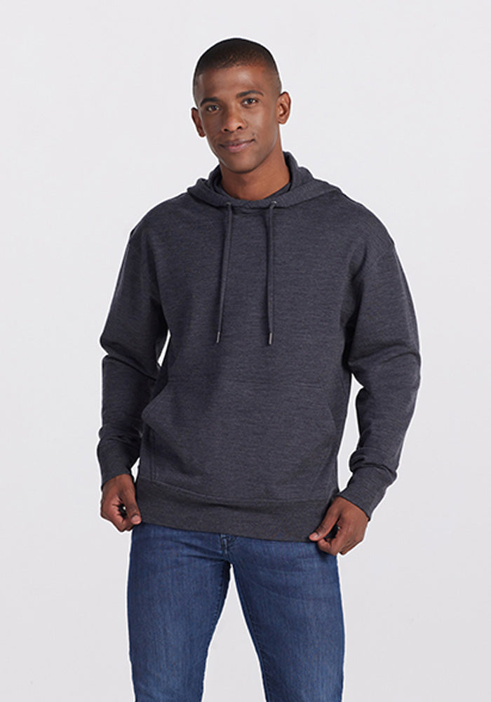 Hooded sweater man Confort II melange gray black