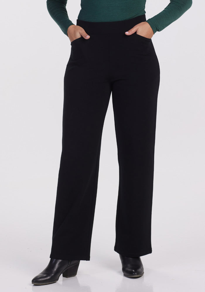 Woolx Ellie Wide Leg Pants Black