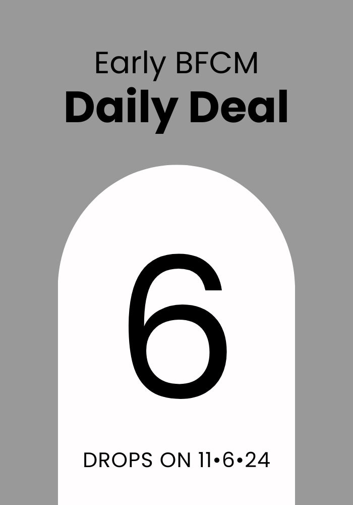 A gray promotional image showcases Woolx's "Early BFCM Deal Day 6," prominently featuring the number 6 with the text "Drops on 11•6•2024" beneath it.