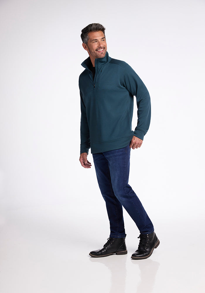 Model wearing Mason 1/4 Zip - Enchanted Forest