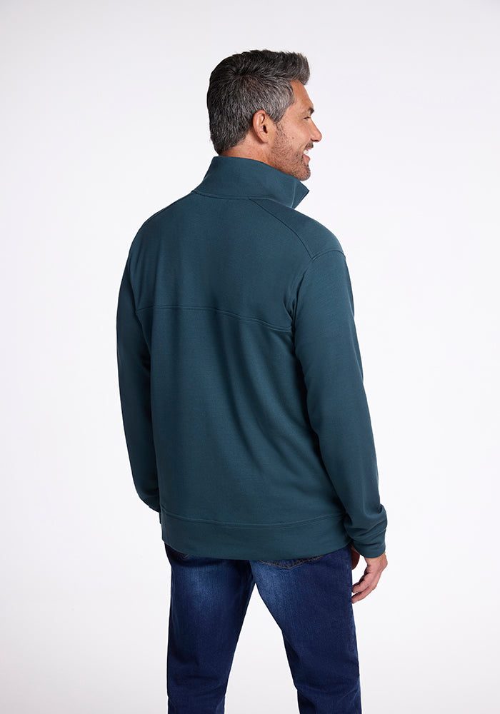 Model wearing Mason 1/4 Zip - Enchanted Forest