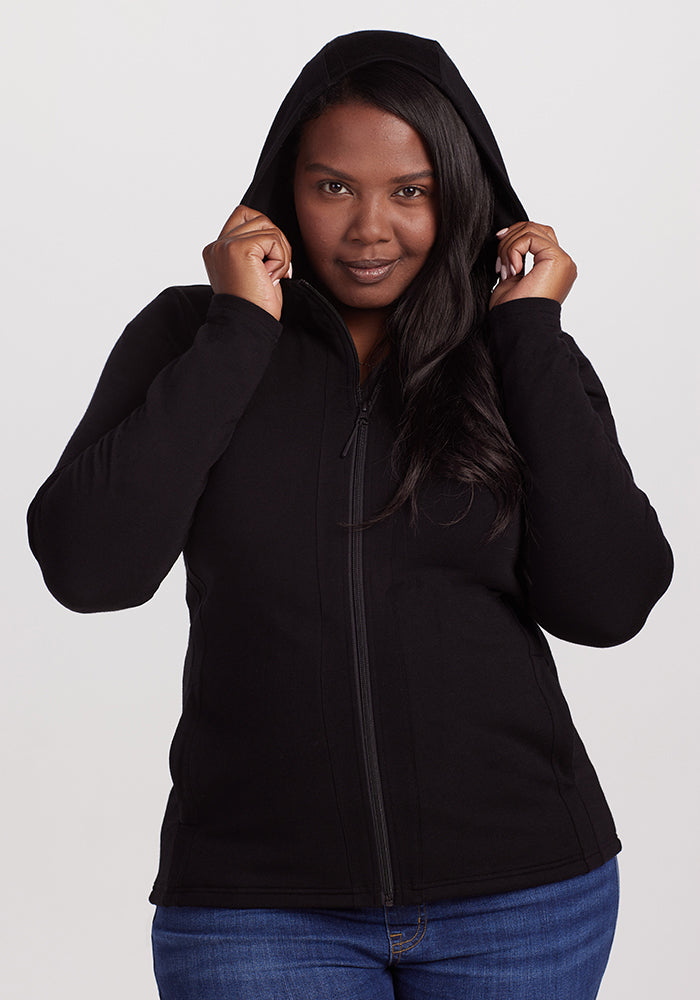 Womens Merino Wool Hooded Sweatshirt - Wool Hoodie - Free Shipping