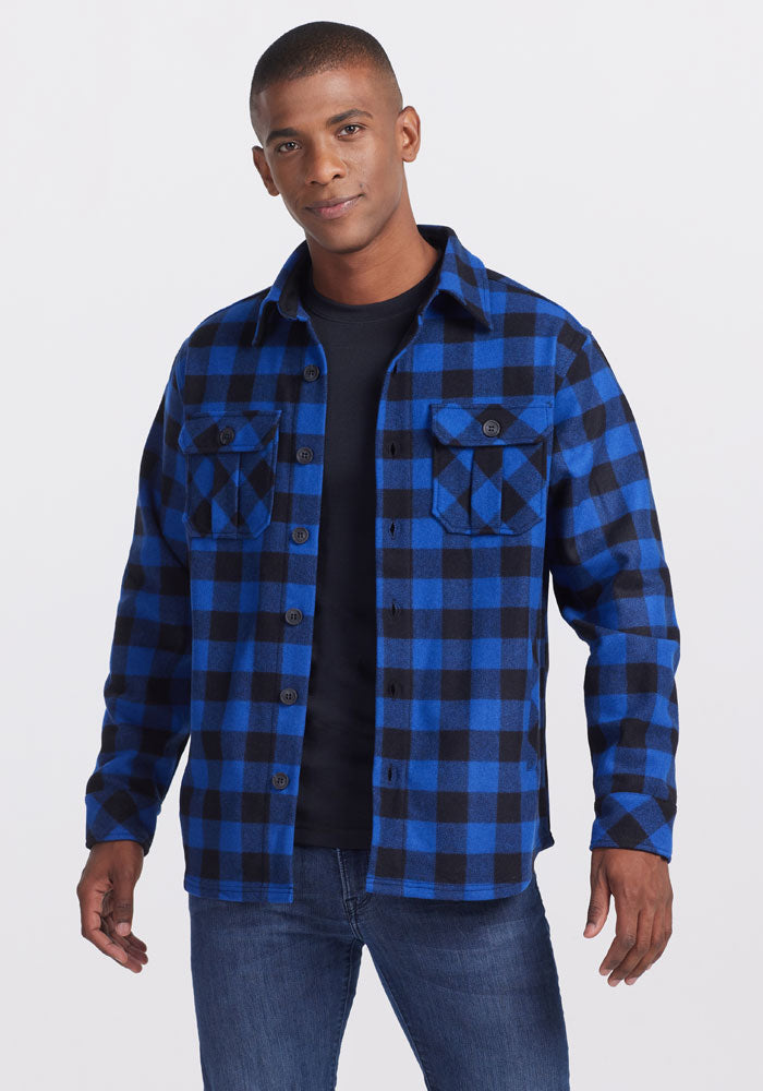 Men's black and hotsell plaid t-shirt