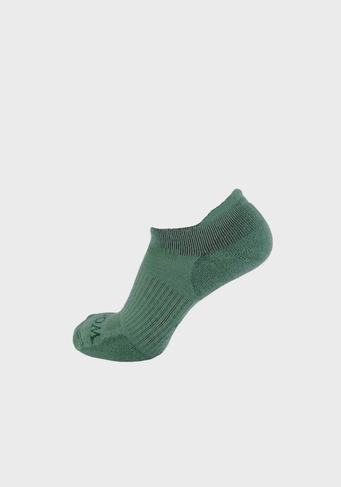 Rowan No Show Tab Lightweight Socks - Duck Green