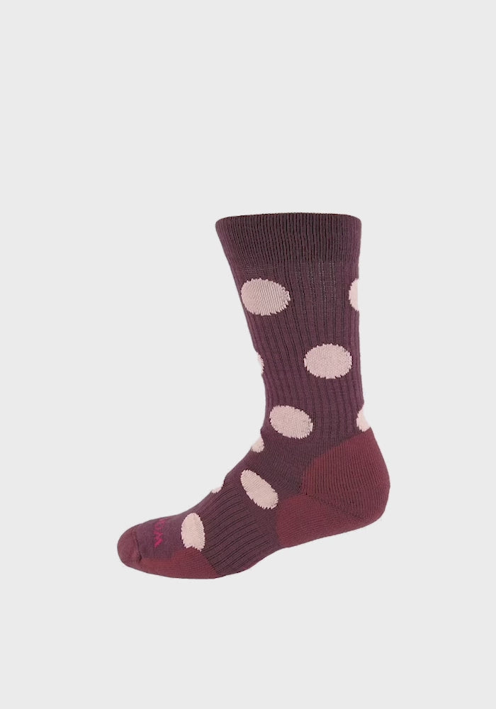 Dotalicious Light Cushion Crew Socks - Wild Ginger Dot