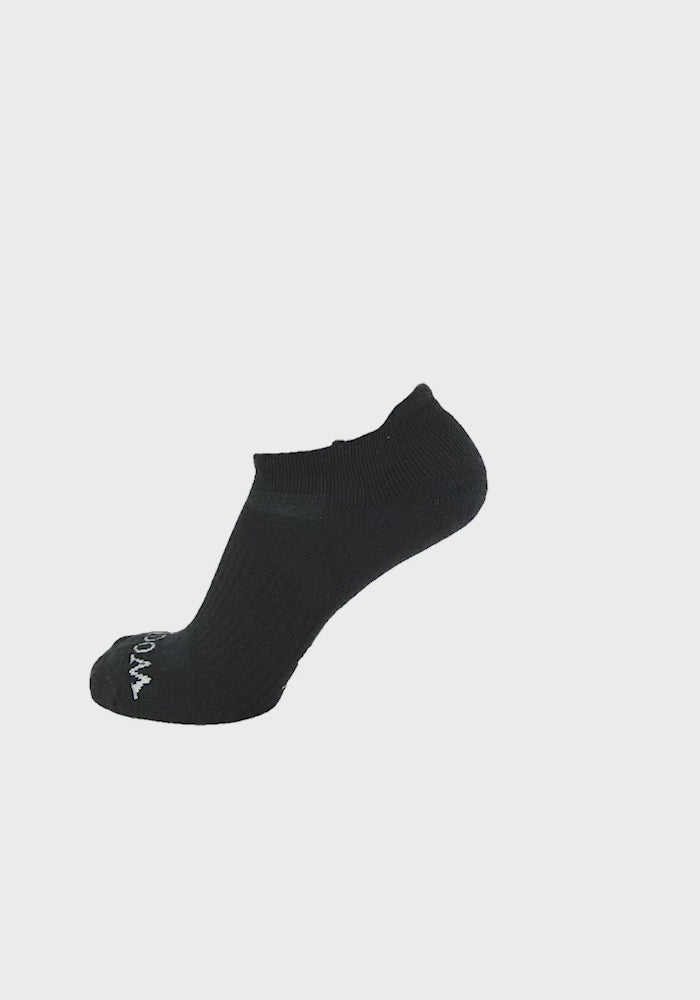 Rowan No Show Tab Lightweight Socks - Black