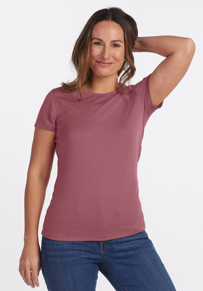 Woolx Addie Short Sleeve Crew Tee sale in green extra large women merino wool stretch