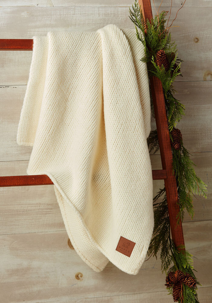 Saranac knit blanket - Cream