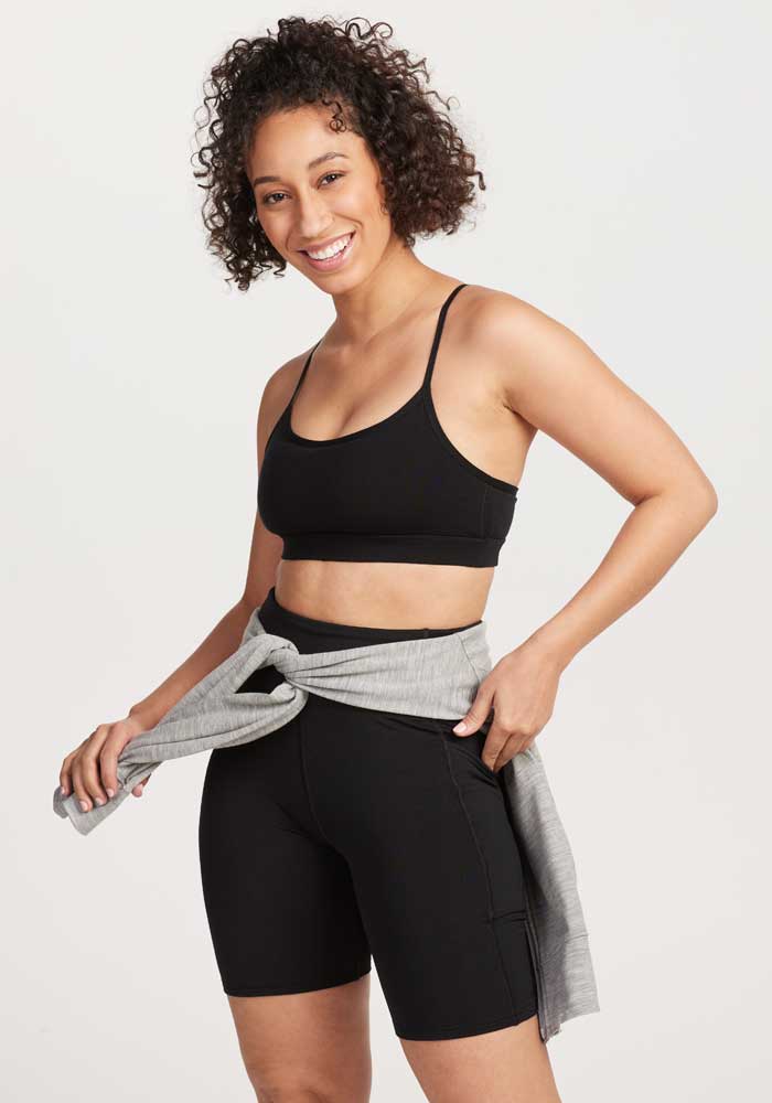 100% Merino Wool Tank Top Women Merino Wool Sports Bra Padded High Impact  Support Crop Top for Yoga Gym Workout Fitness Moisture