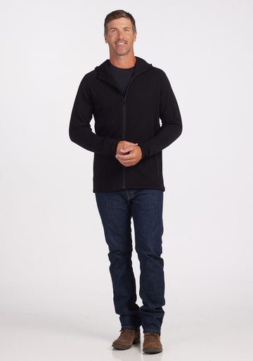Basic Zip Throuh Hoody, Men - Sweaters & knits, Black, Lee